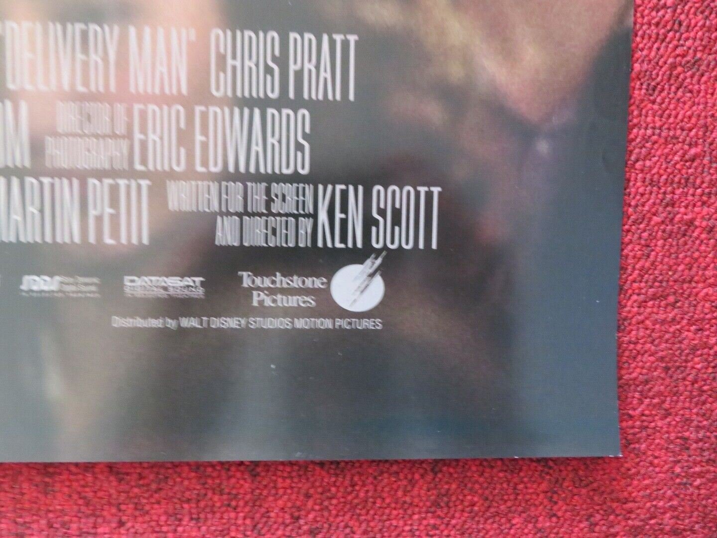 DELIVERY MAN US ONE SHEET ROLLED POSTER VINCE VAUGHN CHIRS PRATT 2013 Movie posters