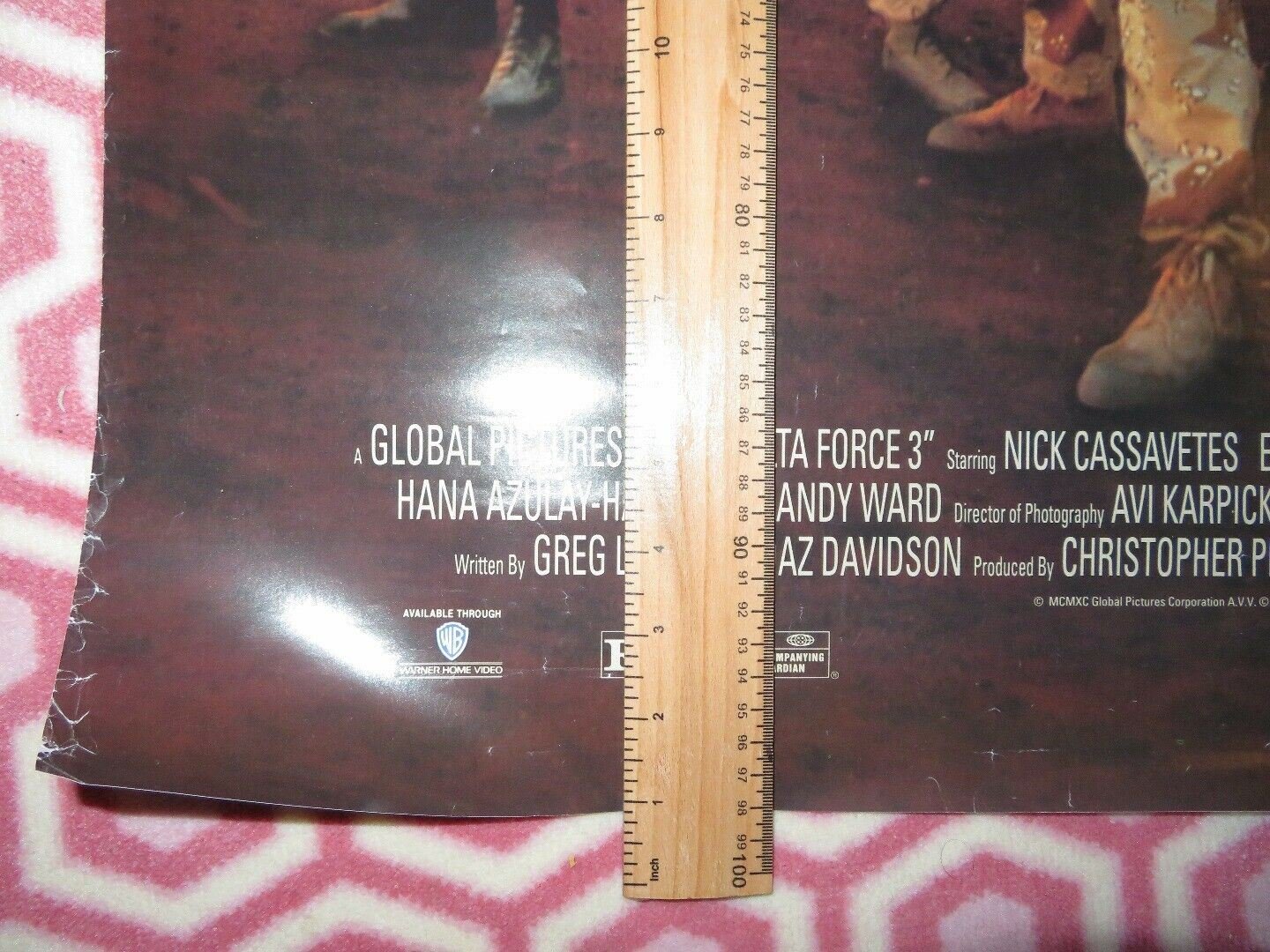 DELTA FORCE 3 US ONE SHEET ROLLED POSTER MIKE NORRIS JOHN RYAN 1991 Movie posters