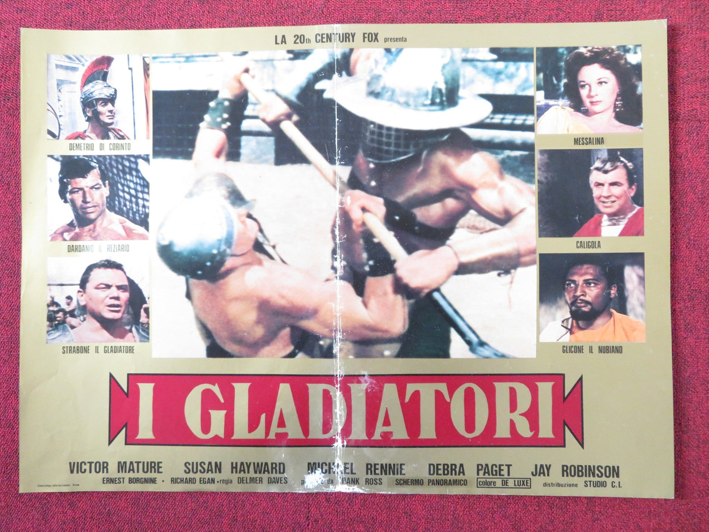 DEMETRIUS AND THE GLADIATORS - B ITALIAN FOTOBUSTA POSTER E. BORGNINE R1980s Rendezvous Cinema Movie posters