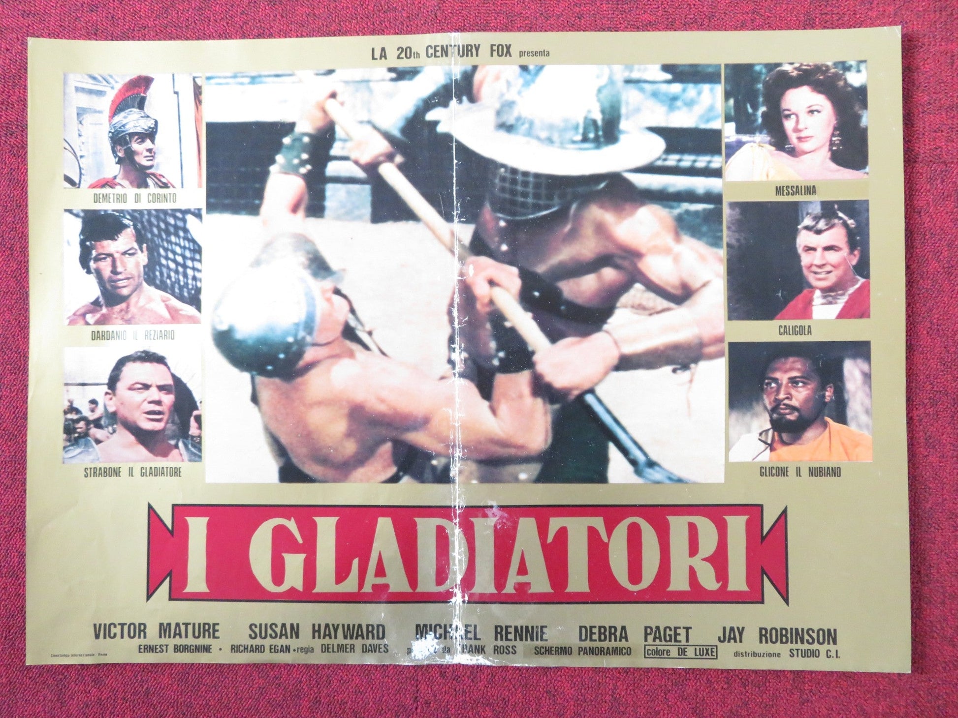 DEMETRIUS AND THE GLADIATORS - B ITALIAN FOTOBUSTA POSTER E. BORGNINE R1980s Rendezvous Cinema Movie posters