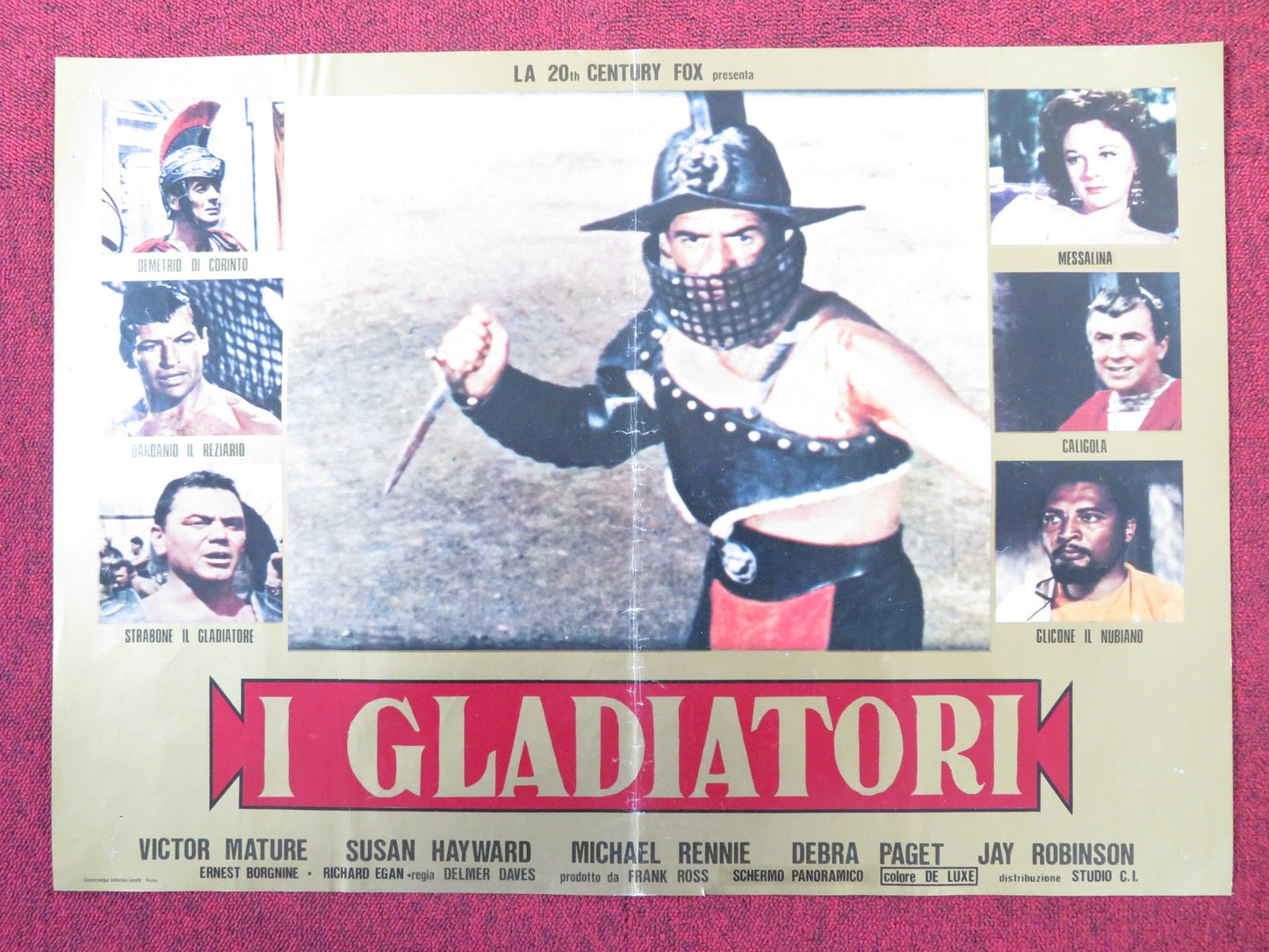 DEMETRIUS AND THE GLADIATORS - C ITALIAN FOTOBUSTA POSTER E. BORGNINE R1980s Rendezvous Cinema Movie posters