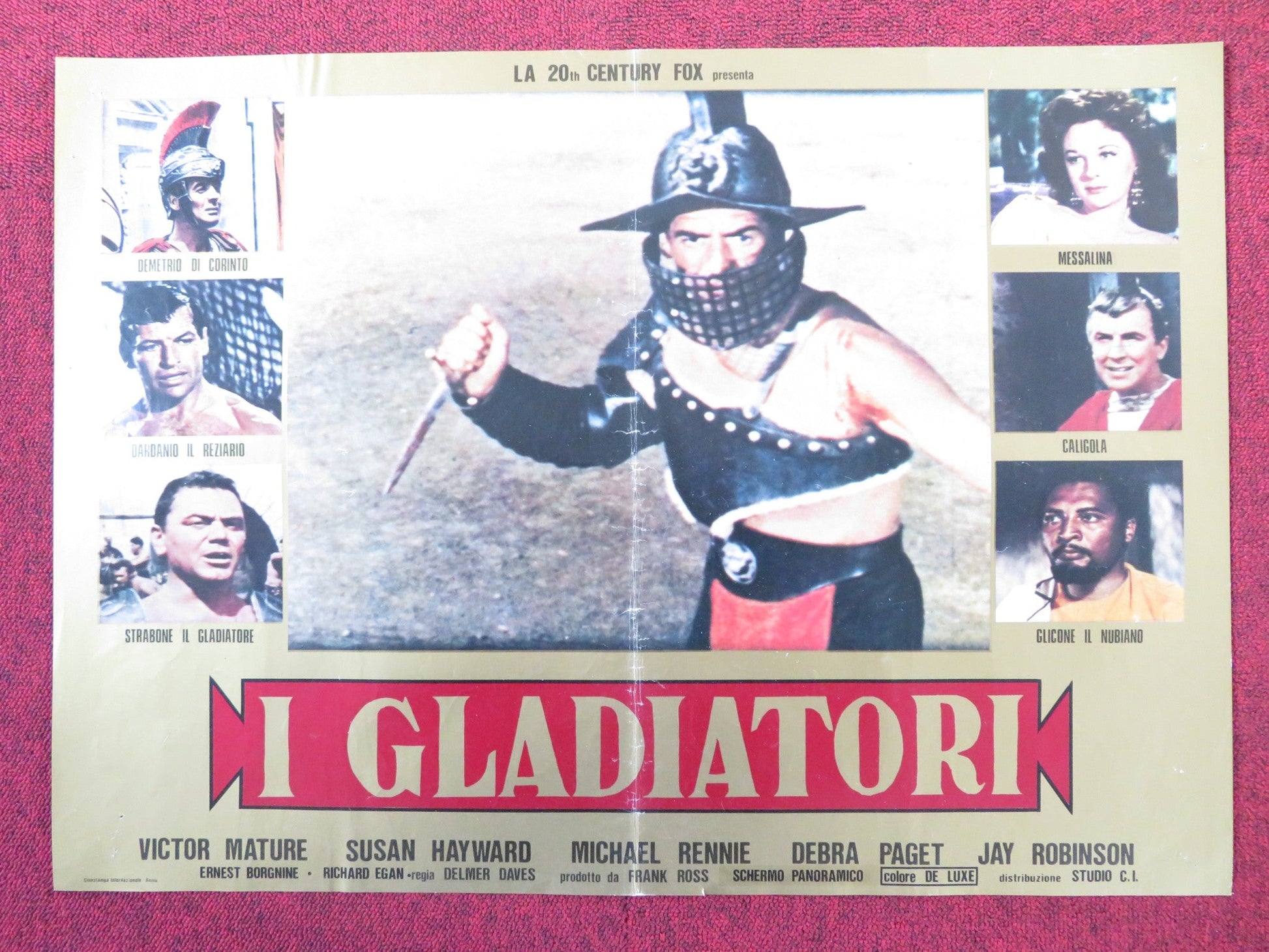 DEMETRIUS AND THE GLADIATORS - C ITALIAN FOTOBUSTA POSTER E. BORGNINE R1980s Rendezvous Cinema Movie posters