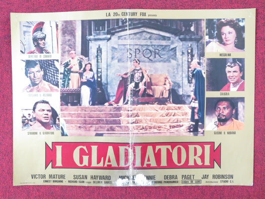 DEMETRIUS AND THE GLADIATORS - D ITALIAN FOTOBUSTA POSTER E. BORGNINE R1980s Rendezvous Cinema Movie posters