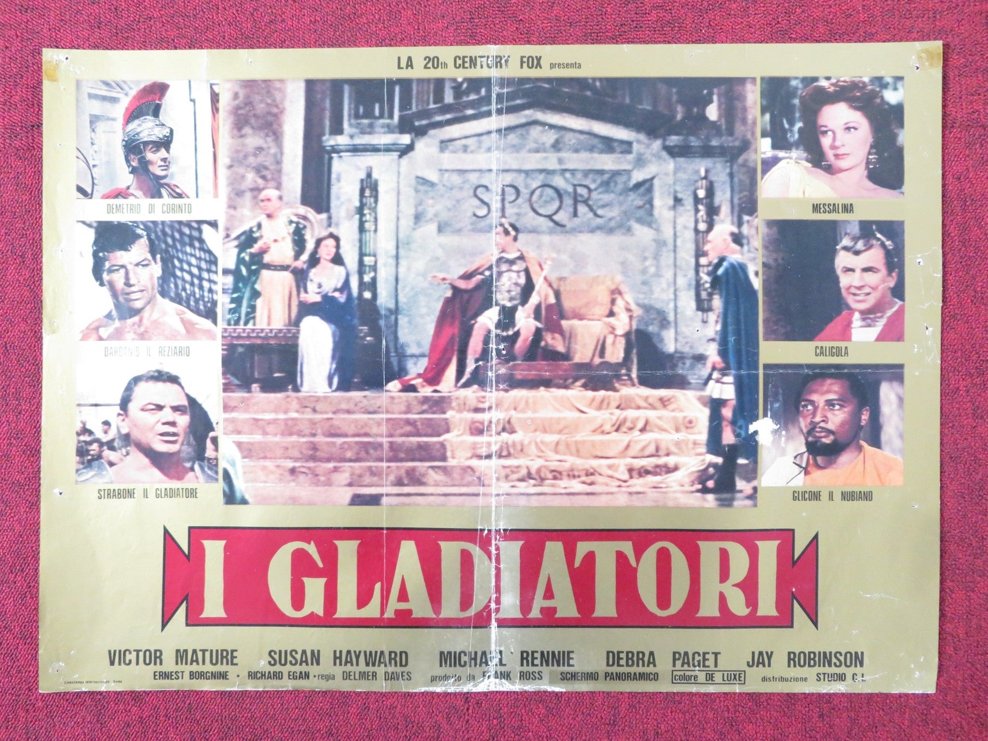 DEMETRIUS AND THE GLADIATORS - Ea ITALIAN FOTOBUSTA POSTER E. BORGNINE R1980s Rendezvous Cinema Movie posters