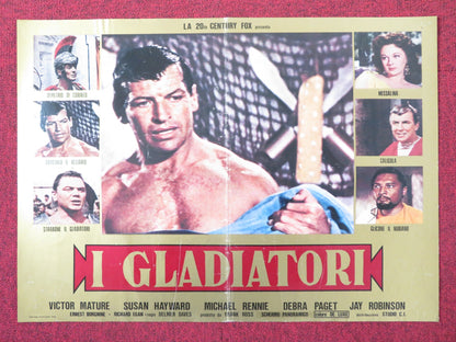 DEMETRIUS AND THE GLADIATORS - F ITALIAN FOTOBUSTA POSTER E. BORGNINE R1980s Rendezvous Cinema Movie posters