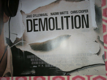 DEMOLITION BRITISH QUAD (30"x 40") ROLLED POSTER JAKE GYLLENHALL NAOMI WATTS '15 - Rendezvous Cinema