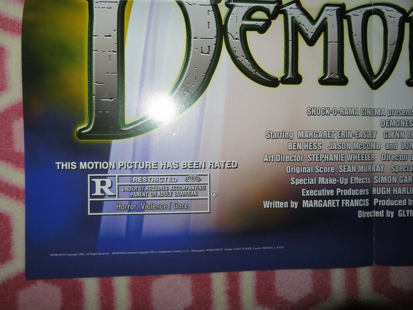 DEMONESS/ The Crier folded US ONE SHEET (34"X 22") POSTER M.ERIN - EASLEY 2002 Movie posters