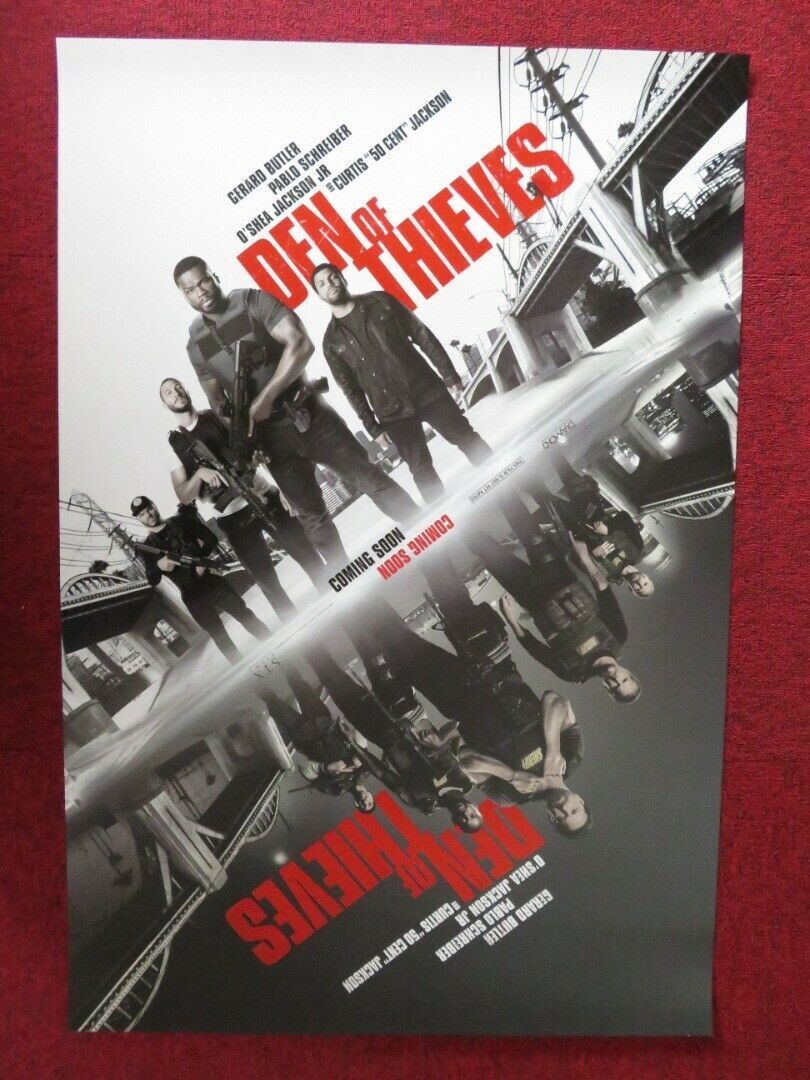 DEN OF THIEVES US ONE SHEET ROLLED POSTER GERARD BUTLER RABLO SCHREIBER 2018 Movie posters