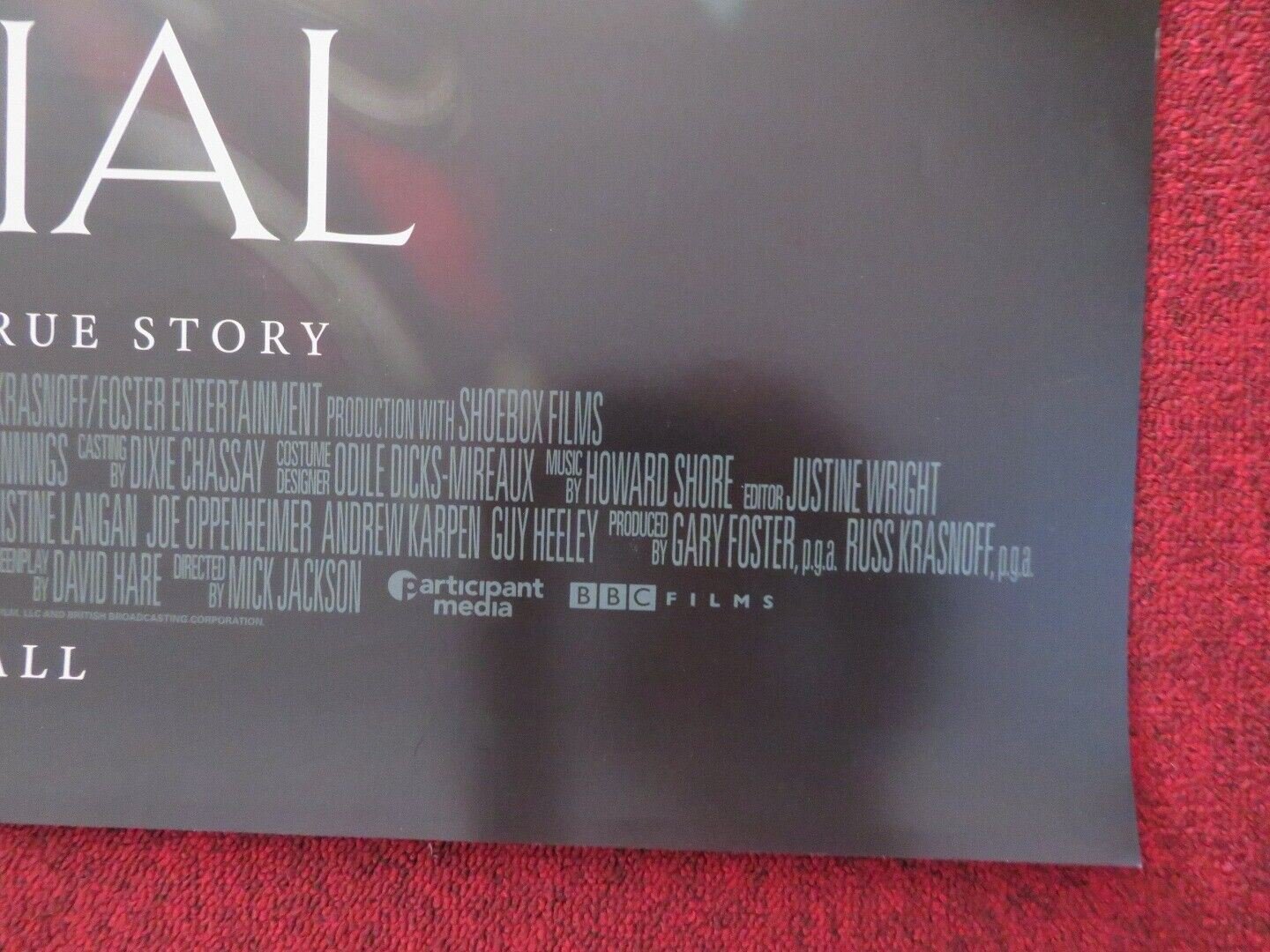 DENIAL US ONE SHEET ROLLED POSTER RACHEL WEISZ TIMOTHY SPALL 2016 Movie posters