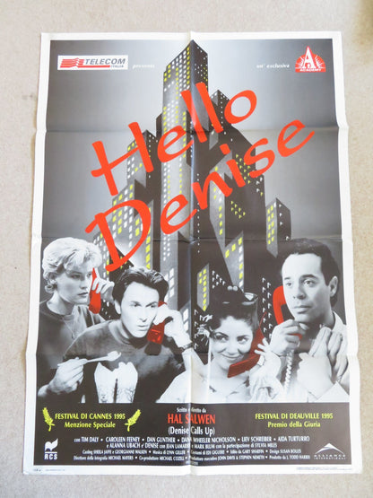 DENISE CALLS UP ITALIAN 2 FOGLIO POSTER TIM DALY CAROLEEN FEENEY 1995 Rendezvous Cinema Movie posters