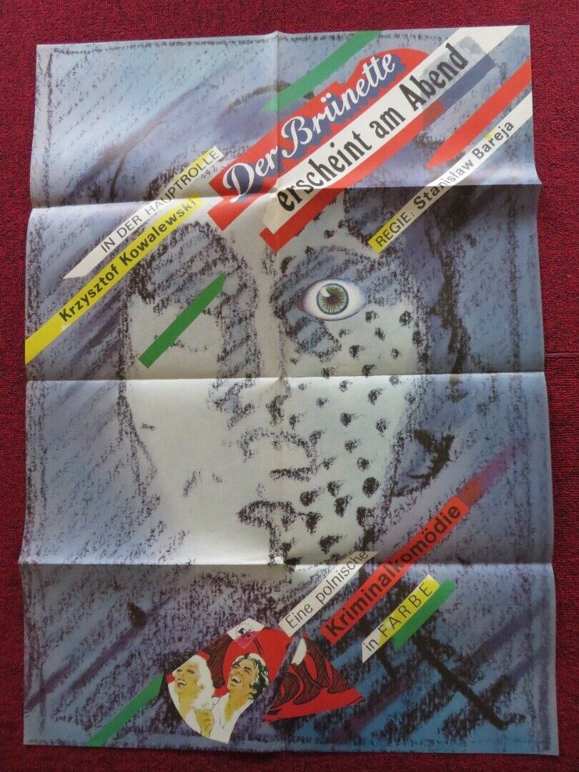 DER BRUNETTE ERSCHEINT AM ABEND GERMAN A1 (33"x 23") POSTER KOWALEWSKI 1978 - Rendezvous Cinema