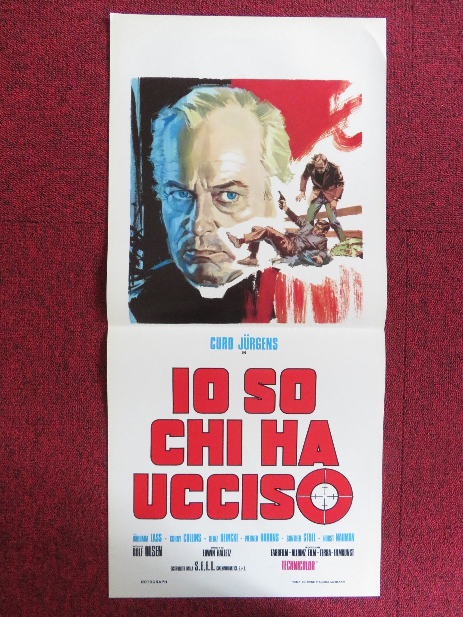 DER PFARRER VON ST. PAULI ITALIAN LOCANDINA POSTER CURD JURGENS B. LASS 1973 Rendezvous Cinema Movie posters