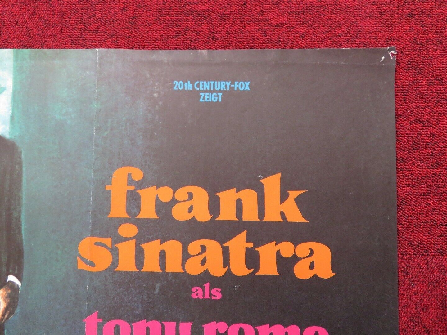 DER SCHNUFFLER / Tony Rome GERMAN A1 ROLLED POSTER FRANK SINATRA 1967 - Rendezvous Cinema