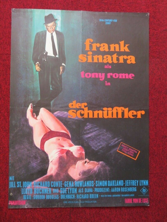 DER SCHNUFFLER / Tony Rome GERMAN A1 ROLLED POSTER FRANK SINATRA 1967 - Rendezvous Cinema