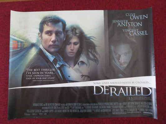 DERAILED UK QUAD (30"x 40") ROLLED POSTER CLIVE OWEN JENNIFER ANISTON 2005 Rendezvous Cinema Movie posters