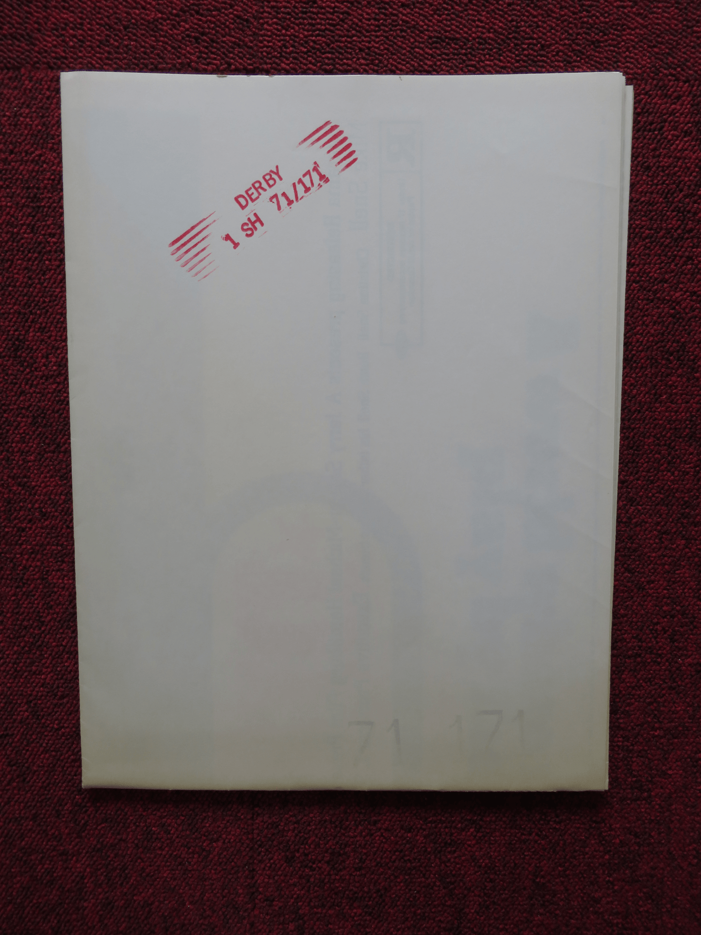 DERBY FOLDED US ONE SHEET POSTER CHARLIE O'CONNELL MICK SNELL 1971 Rendezvous Cinema Movie posters