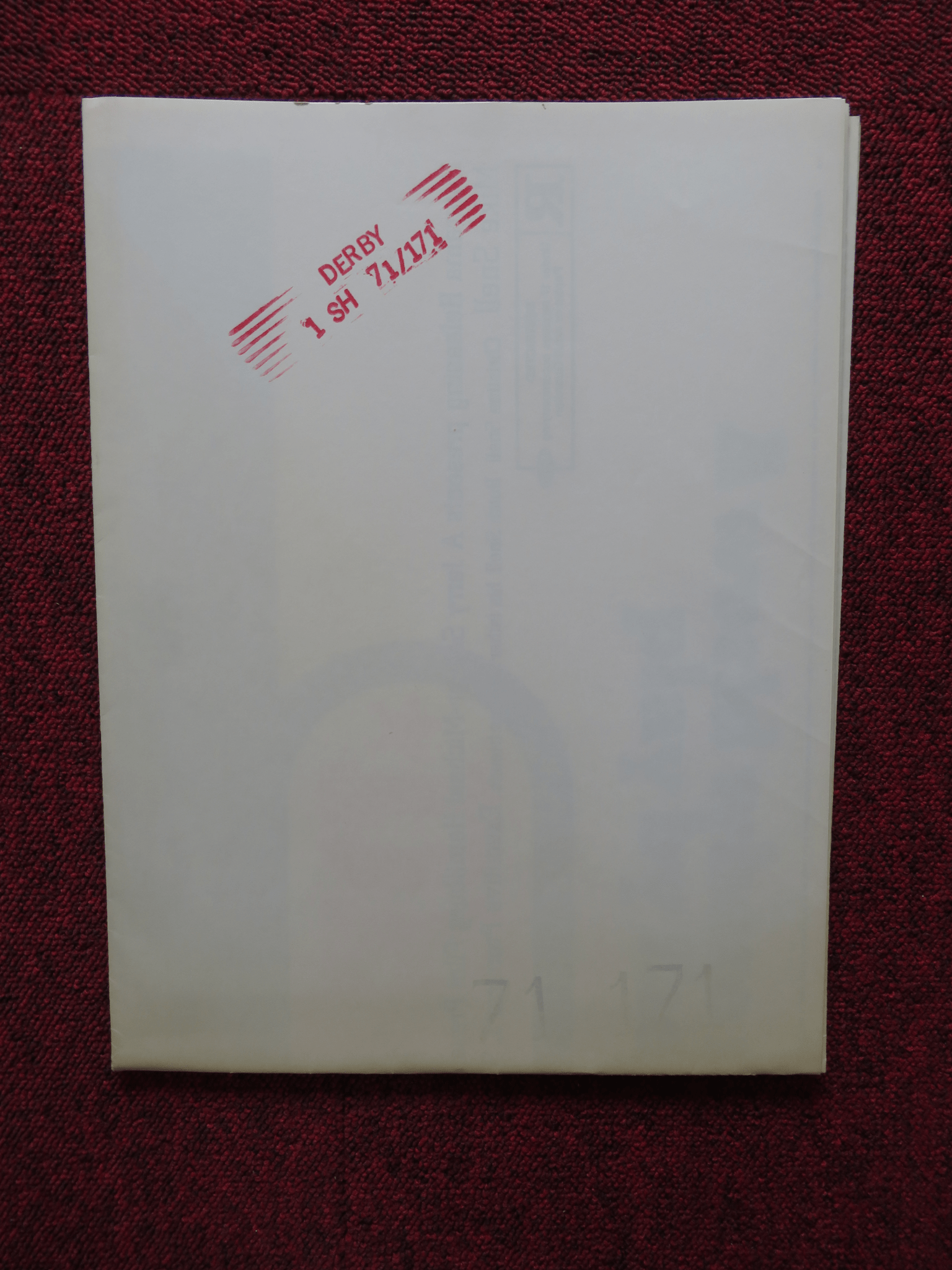 DERBY FOLDED US ONE SHEET POSTER CHARLIE O'CONNELL MICK SNELL 1971 Rendezvous Cinema Movie posters