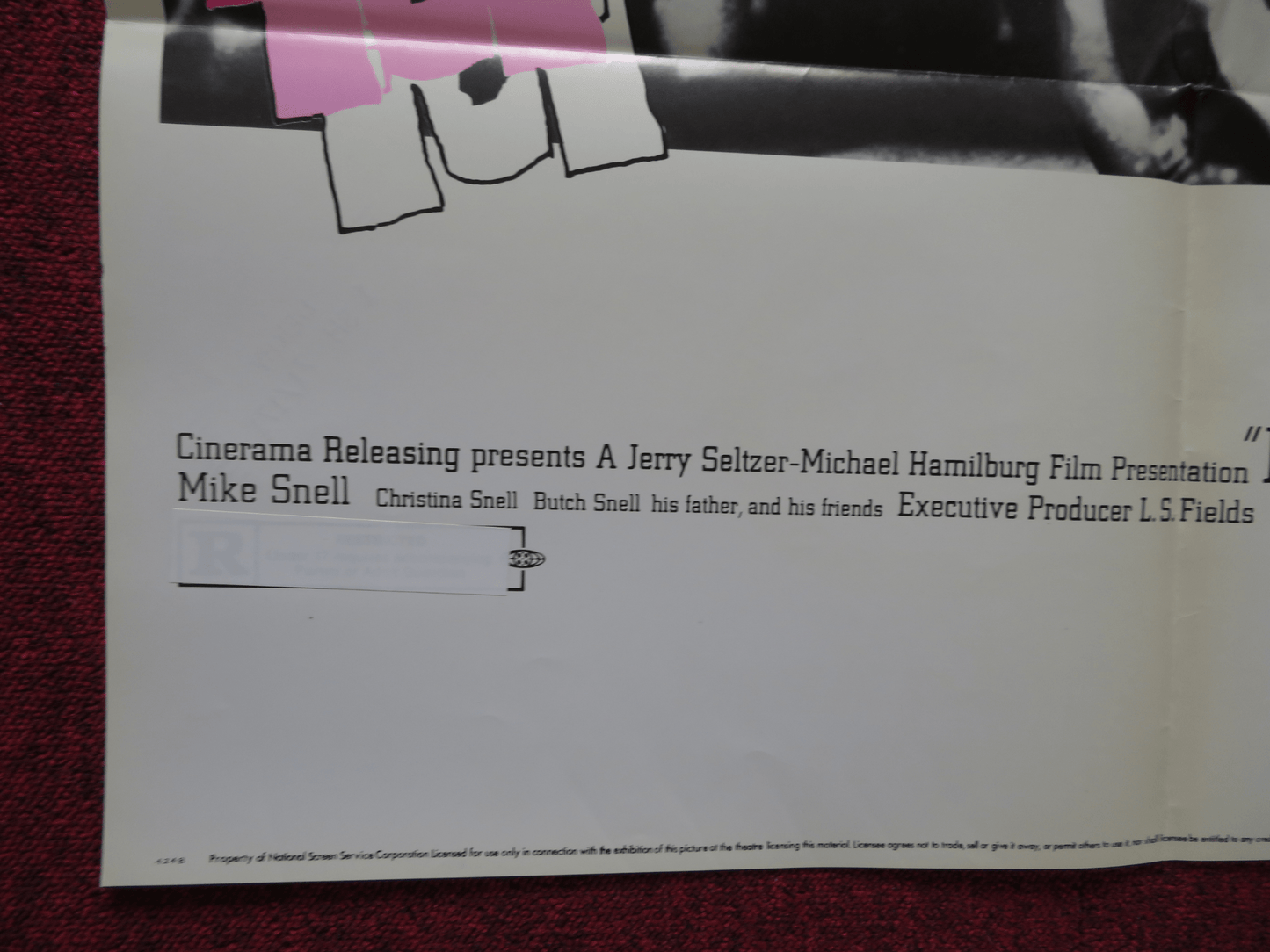 DERBY FOLDED US ONE SHEET POSTER CHARLIE O'CONNELL MICK SNELL 1971 Rendezvous Cinema Movie posters