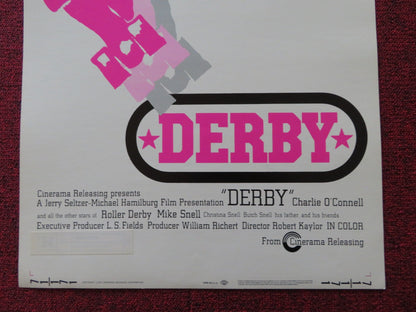 DERBY US INSERT (14"x 36") POSTER CHARLIE O'CONNELL 1971 Rendezvous Cinema Movie posters