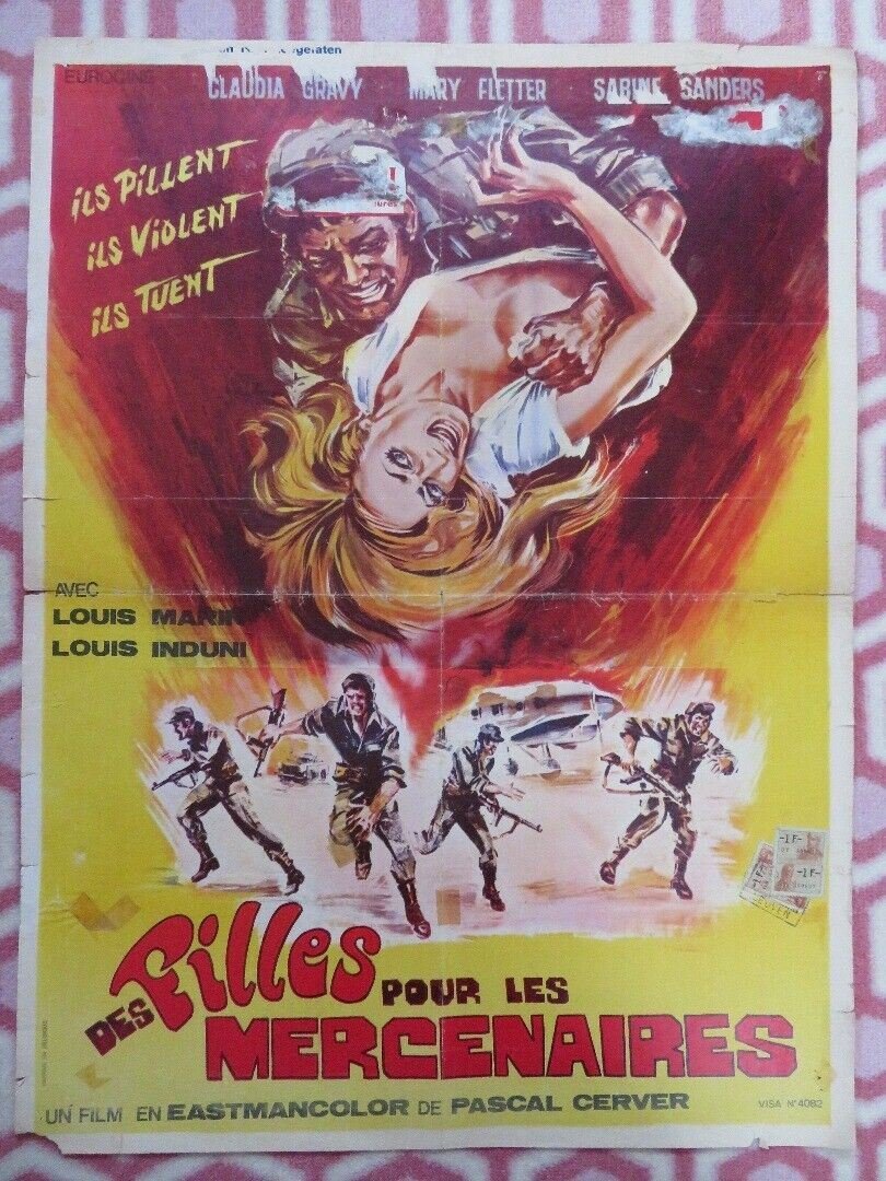 DES FILLES POUR LES MERCENAIRES / Cuatro desertores BELGIUM POSTER 1970 Movie posters