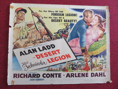 DESERT LEGION US HALF SHEET (22"x 28") POSTER ALAN LADD RICHARD CONTE 1953 Movie posters