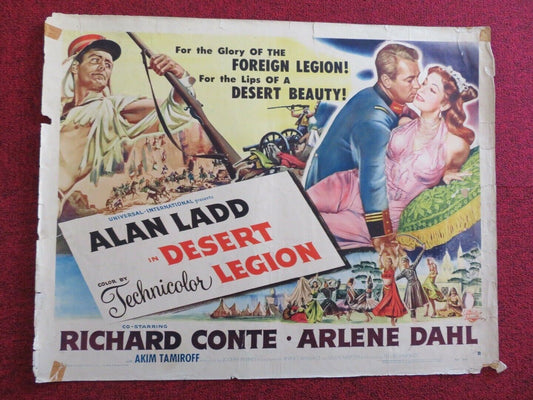 DESERT LEGION US HALF SHEET (22"x 28") POSTER ALAN LADD RICHARD CONTE 1953 Movie posters