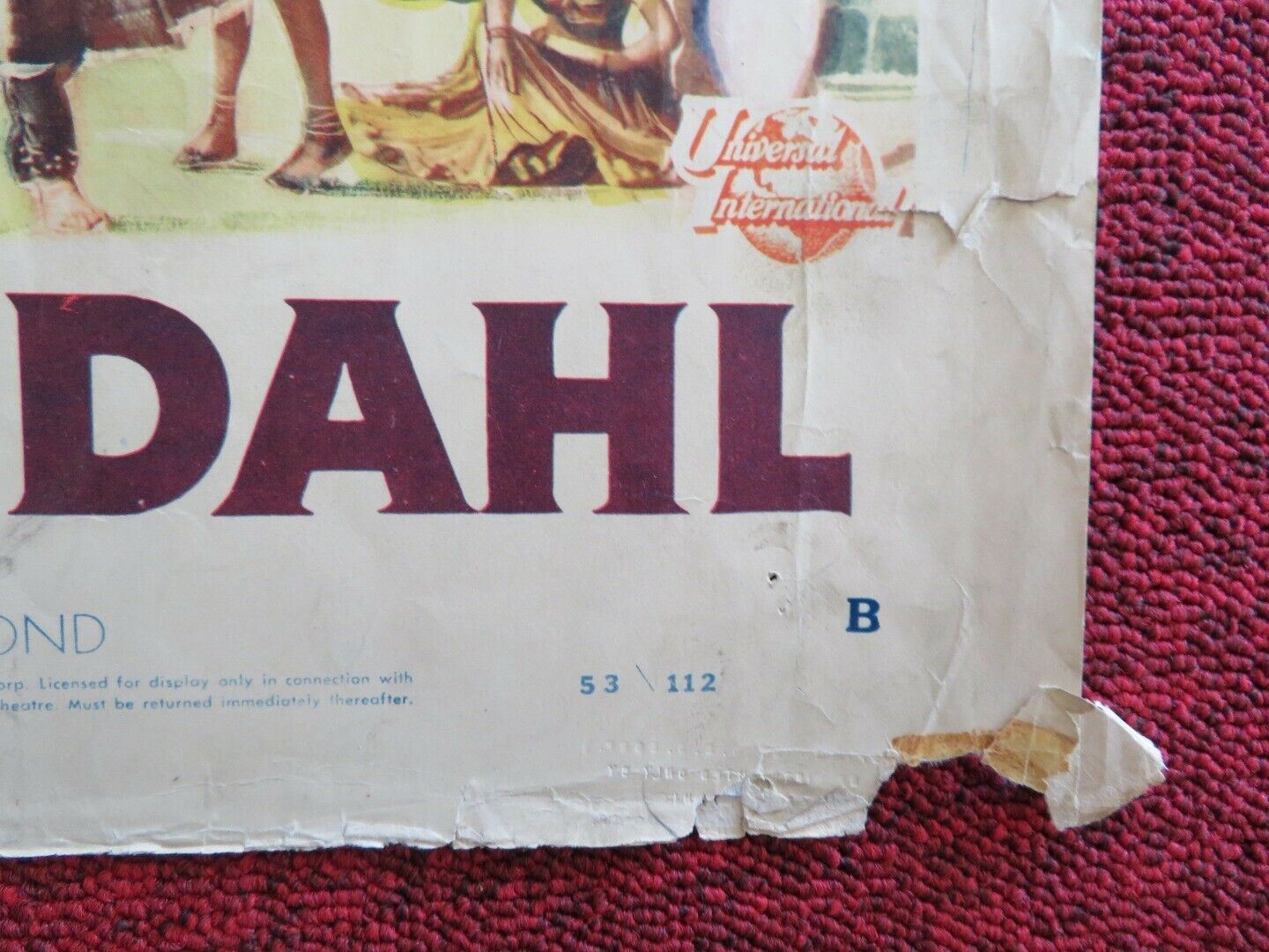 DESERT LEGION US HALF SHEET (22"x 28") POSTER ALAN LADD RICHARD CONTE 1953 Movie posters