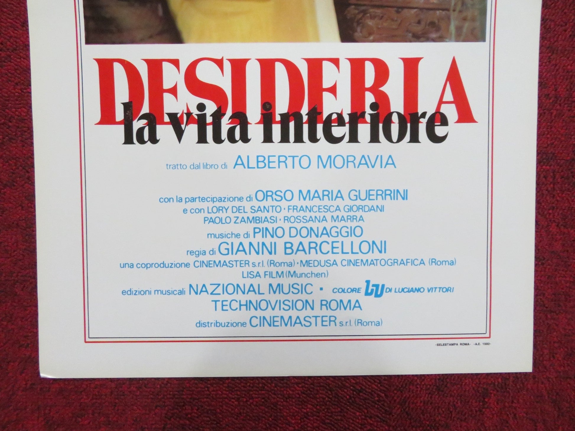 DESIDERIA ITALIAN LOCANDINA POSTER STEFANIA SANDRELLI LARA WENDEL 1980 Rendezvous Cinema Movie posters