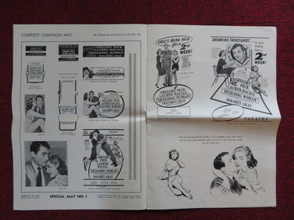 DESIGNING WOMAN CUT M.G.M FOLDED PRESS BOOK GREGORY PECK LAUREN BACALL 1957 Rendezvous Cinema Movie posters