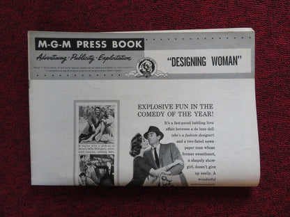 DESIGNING WOMAN CUT M.G.M FOLDED PRESS BOOK GREGORY PECK LAUREN BACALL 1957 Rendezvous Cinema Movie posters