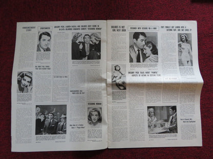DESIGNING WOMAN CUT M.G.M FOLDED PRESS BOOK GREGORY PECK LAUREN BACALL 1957 Rendezvous Cinema Movie posters
