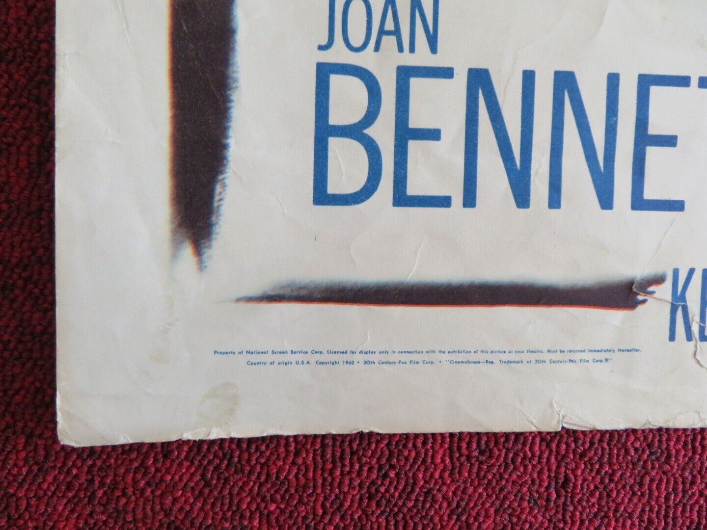 DESIRE IN THE DUST US HALF SHEET (22"x 28") POSTER RAYMOND BURR 1960 Movie posters