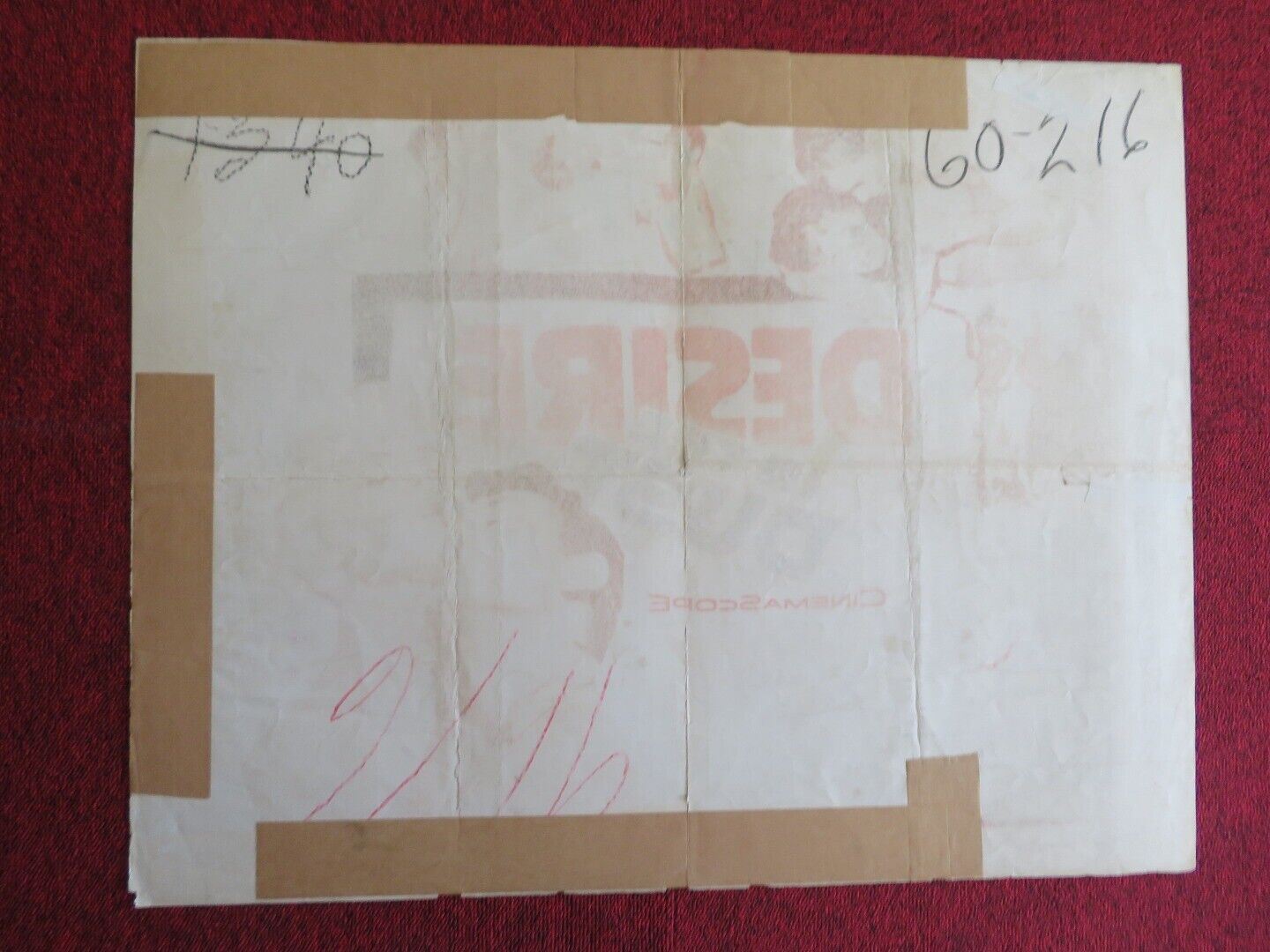 DESIRE IN THE DUST US HALF SHEET (22"x 28") POSTER RAYMOND BURR 1960 Movie posters