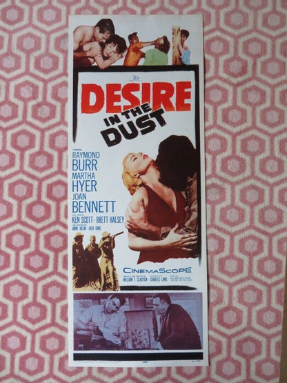 DESIRE IN THE DUST US INSERT (14"x 36") POSTER RAYMOND BURR MATHA HYER 1960 Movie posters