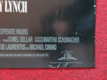 DESPARATE HOURS FOLDED US ONE SHEET POSTER MICKEY ROURKE ANTHONY HOPKINS 1990 Movie posters