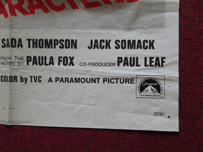 DESPERATE CHARACTERS FOLDED US ONE SHEET POSTER SHIRLEY MACLAINE K.MARS 1971 Rendezvous Cinema Movie posters