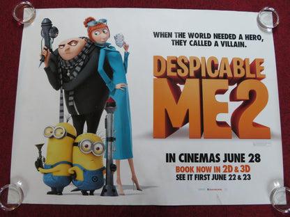 DESPICABLE ME 2 UK QUAD (30"x 40") ROLLED POSTER STEVE CARELL KRISTEN WIIG 2013 Rendezvous Cinema Movie posters
