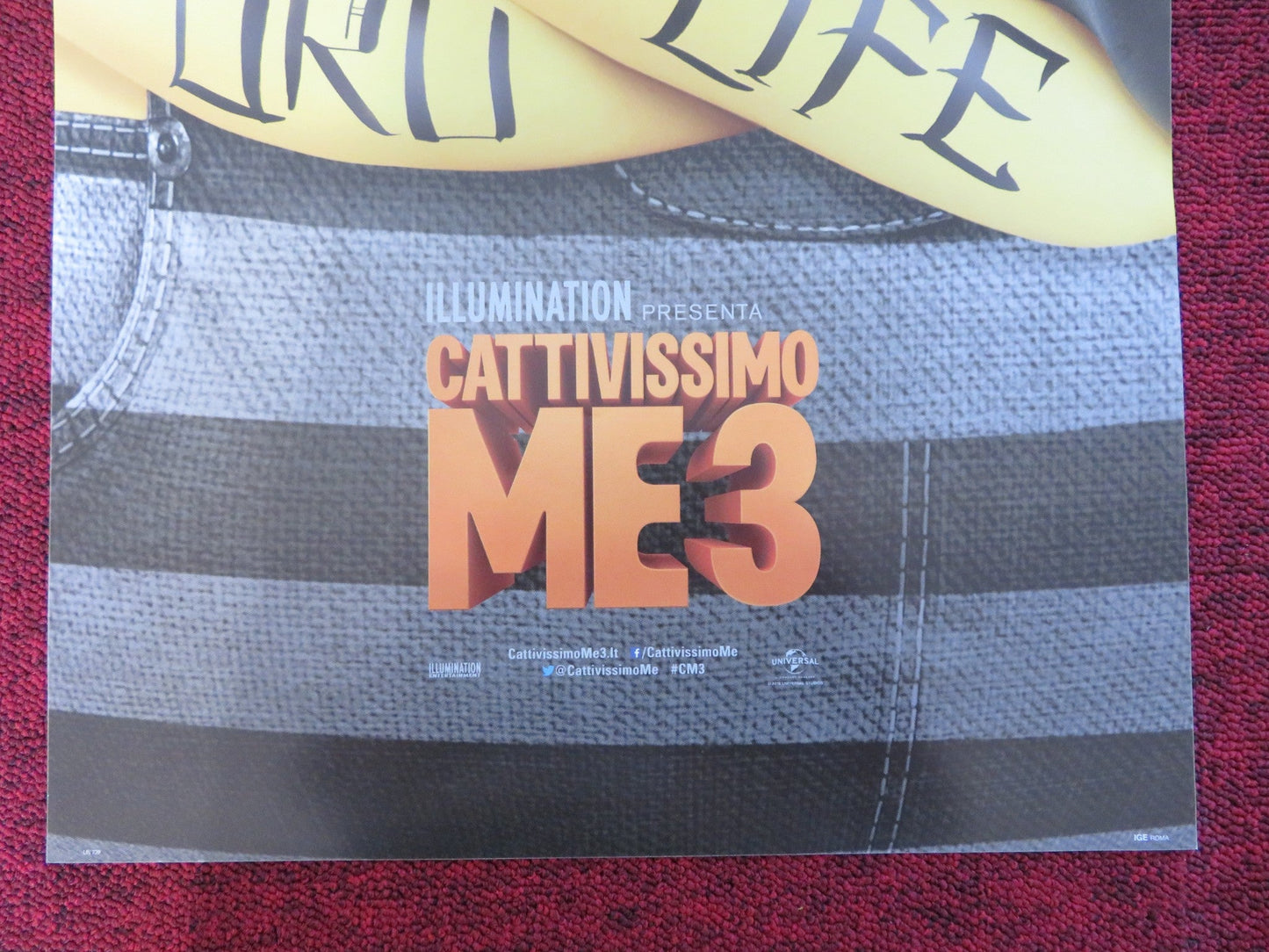 DESPICABLE ME 3 ITALIAN LOCANDINA POSTER STEVE CARELL KRISTEN WIIG 2017 Rendezvous Cinema Movie posters