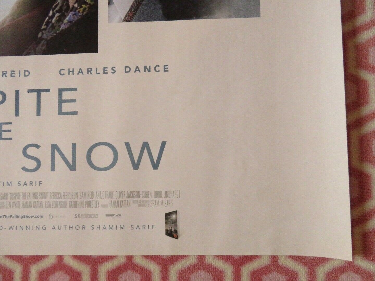 DESPITE THE FALLING SNOW QUAD (30"x 40") ROLLED POSTER REBECCA FERGUSON SAM REID Movie posters