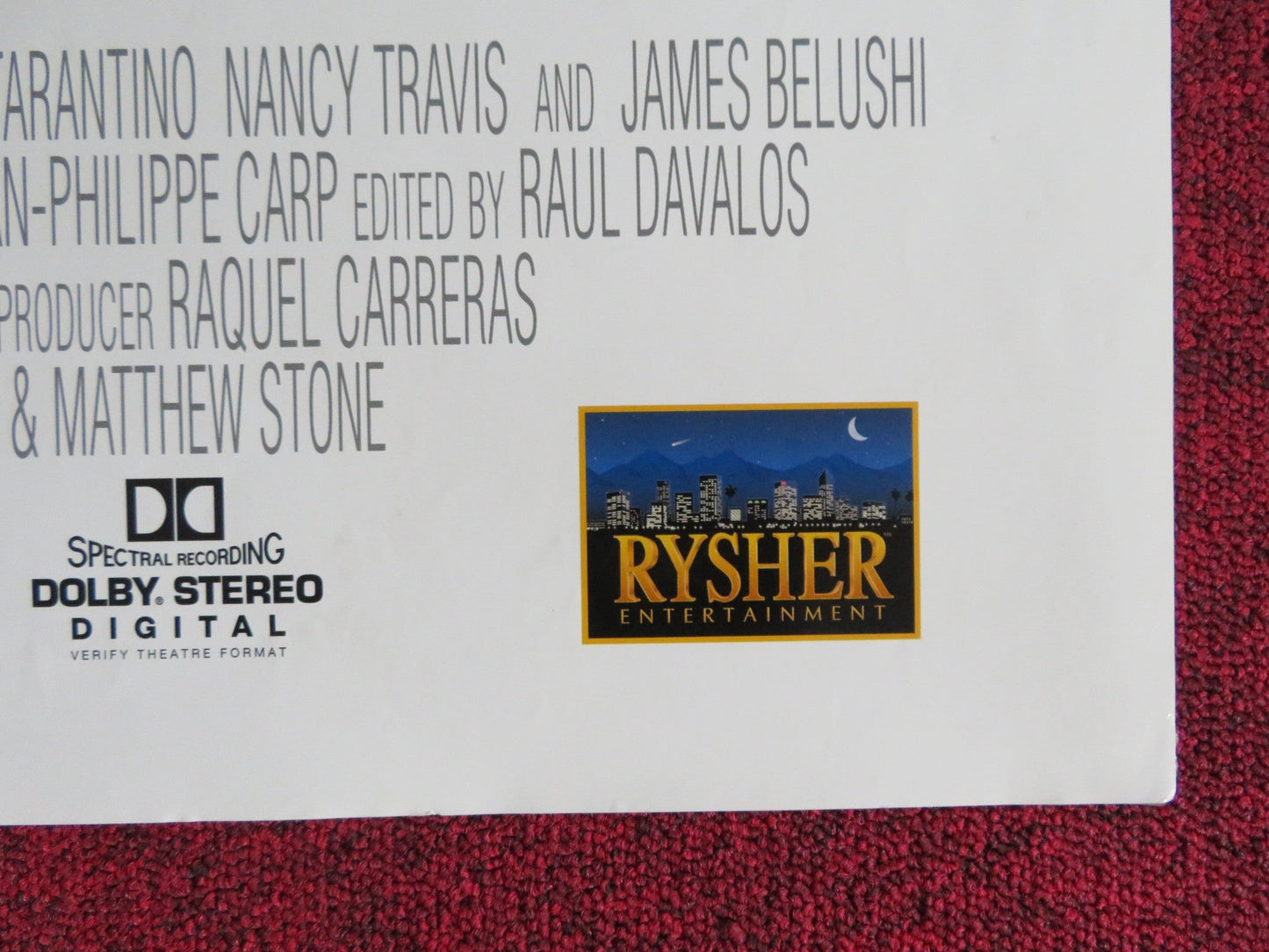 DESTINY TURNS ON THE RADIO FOLDED US ONE SHEET POSTER QUENTIN TARANTINO 1995 Rendezvous Cinema Movie posters