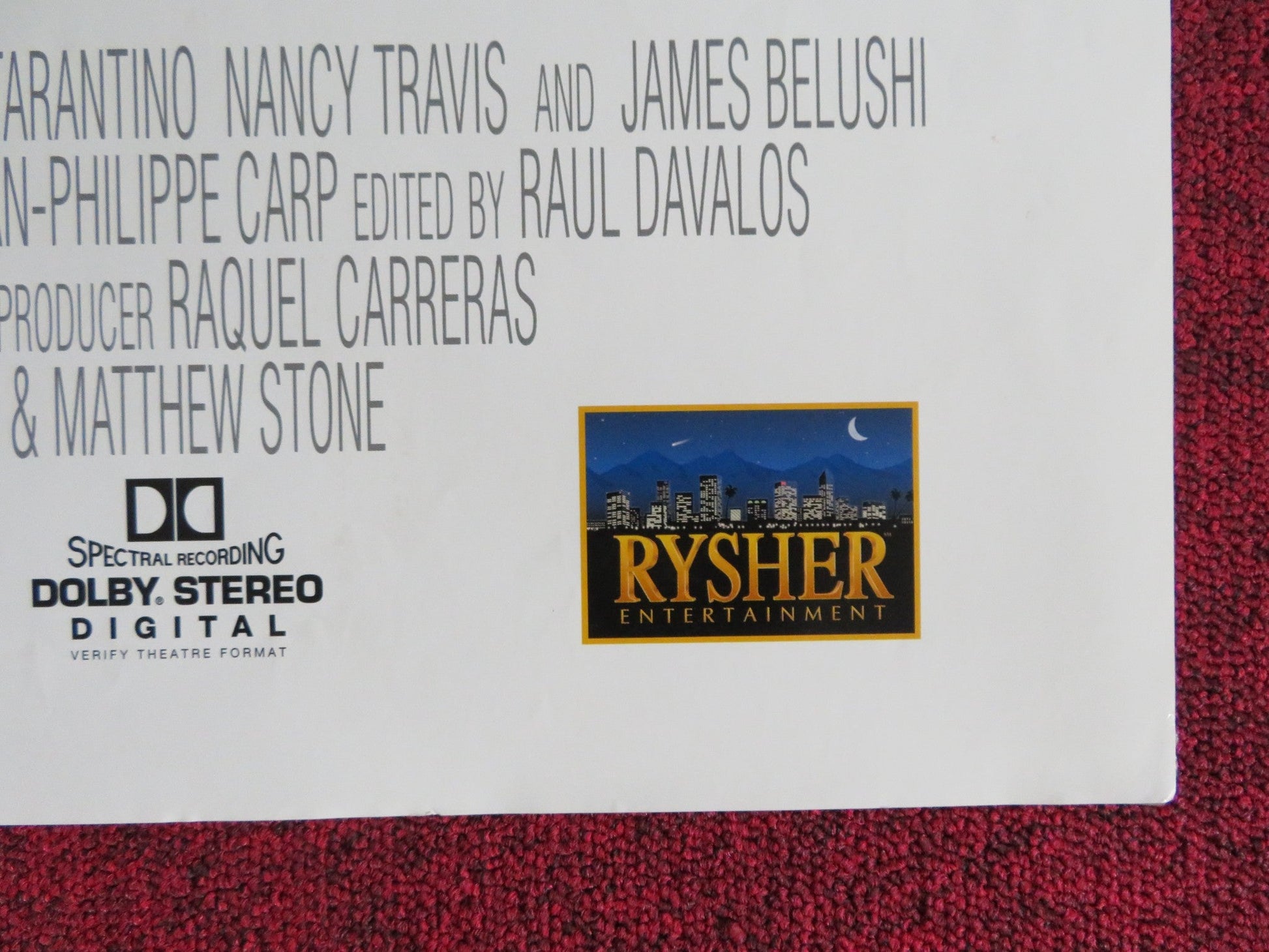 DESTINY TURNS ON THE RADIO FOLDED US ONE SHEET POSTER QUENTIN TARANTINO 1995 Rendezvous Cinema Movie posters