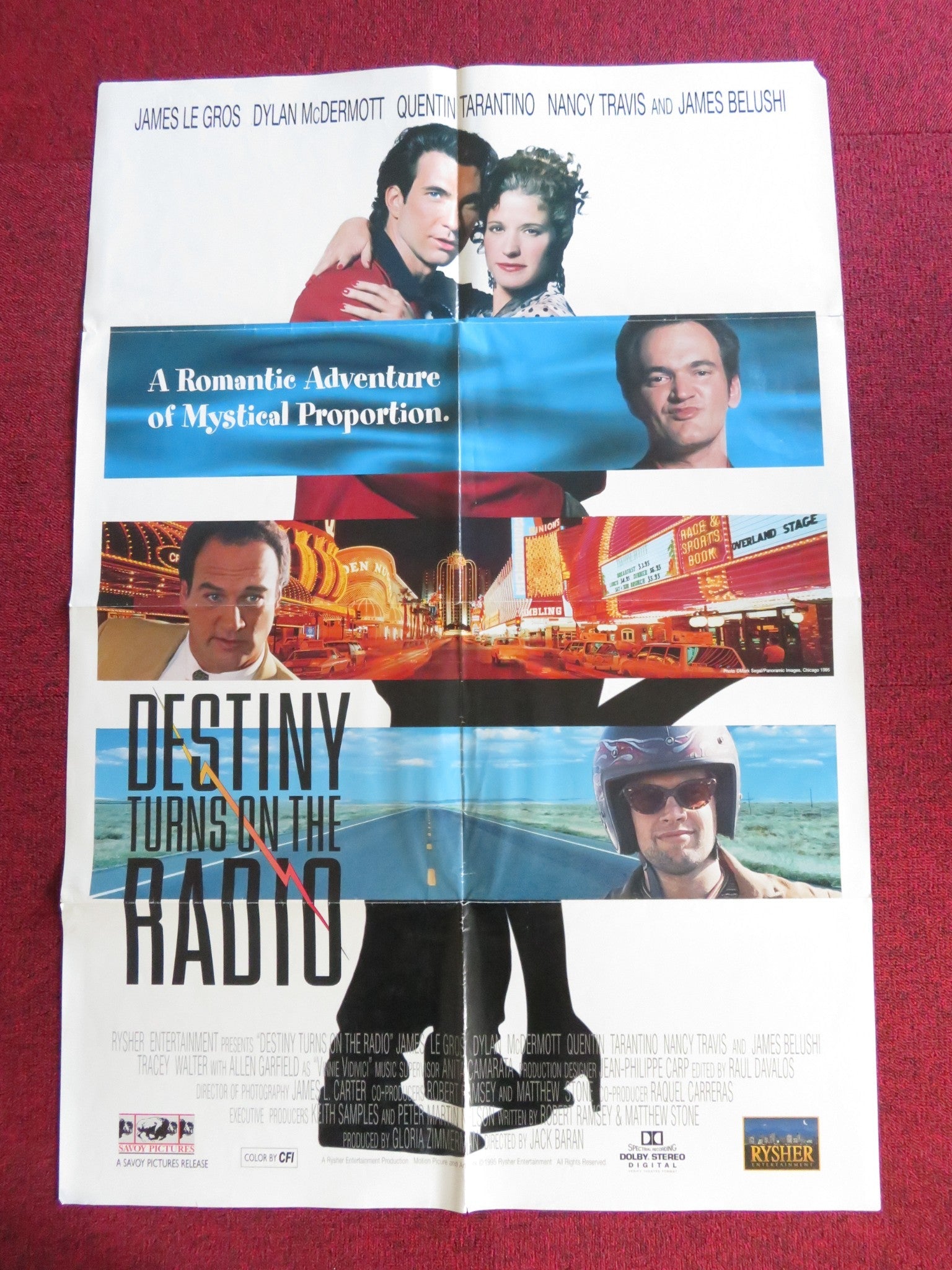 DESTINY TURNS ON THE RADIO FOLDED US ONE SHEET POSTER QUENTIN TARANTINO 1995 Rendezvous Cinema Movie posters