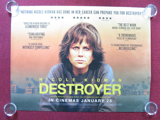 DESTROYER UK QUAD (30"x 40") ROLLED POSTER NICOLE KIDMAN TOBY KEBBELL 2018 Rendezvous Cinema Movie posters