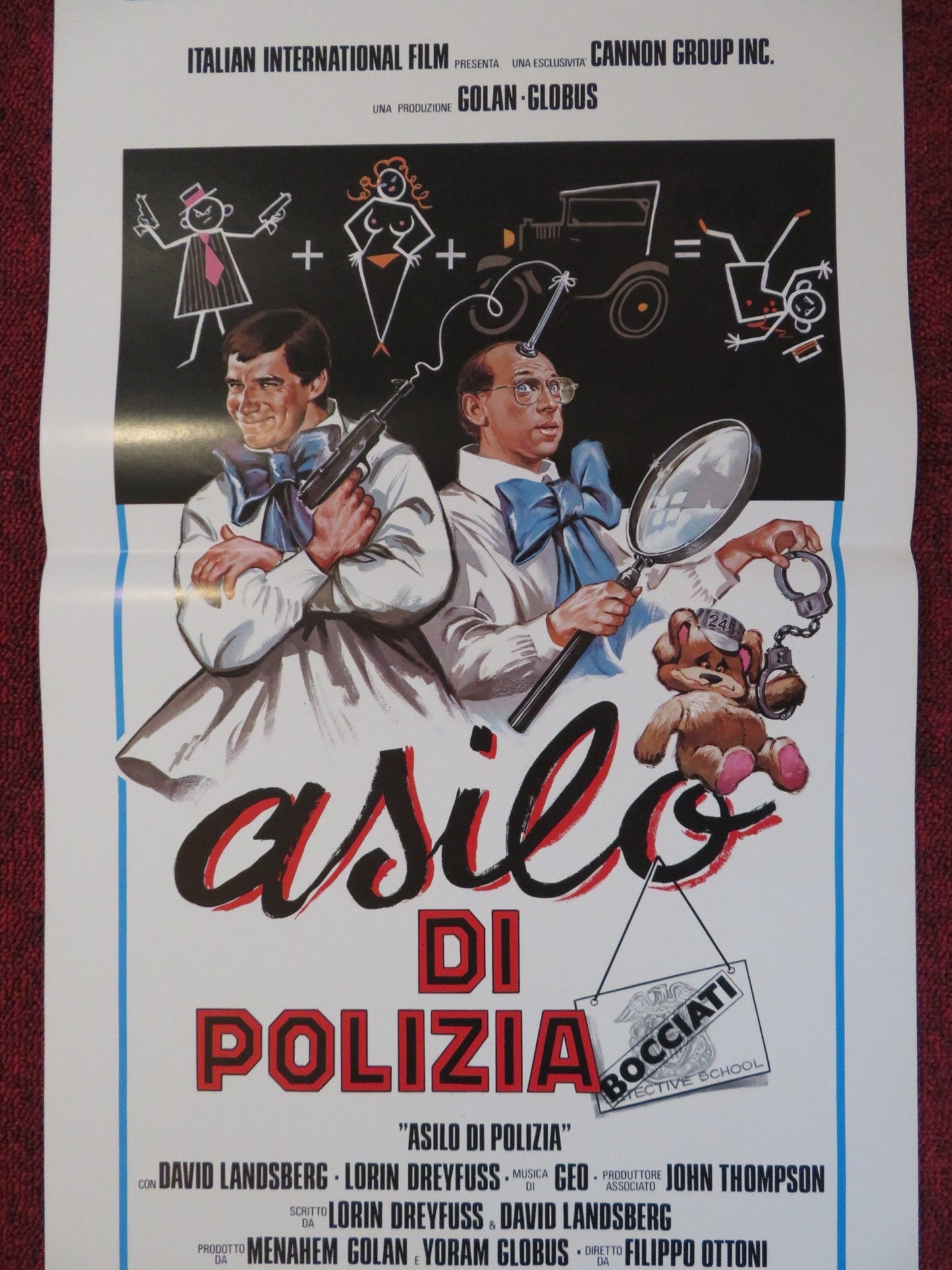 DETECTIVE SCHOOL DROPOUTS ITALIAN LOCANDINA POSTER DAVID LANDSBERG 1986 Rendezvous Cinema Movie posters