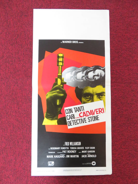 DETECTIVE STONE / BLACK EYE ITALIAN LOCANDINA POSTER FRED WILLIAMSON 1975 Rendezvous Cinema Movie posters