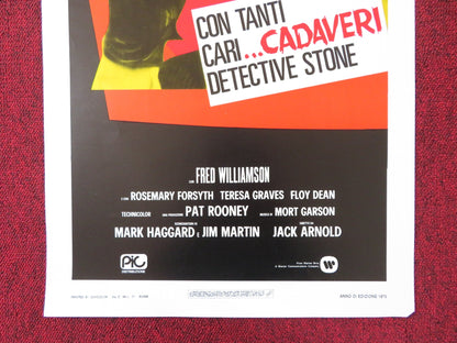 DETECTIVE STONE / BLACK EYE ITALIAN LOCANDINA POSTER FRED WILLIAMSON 1975 Rendezvous Cinema Movie posters