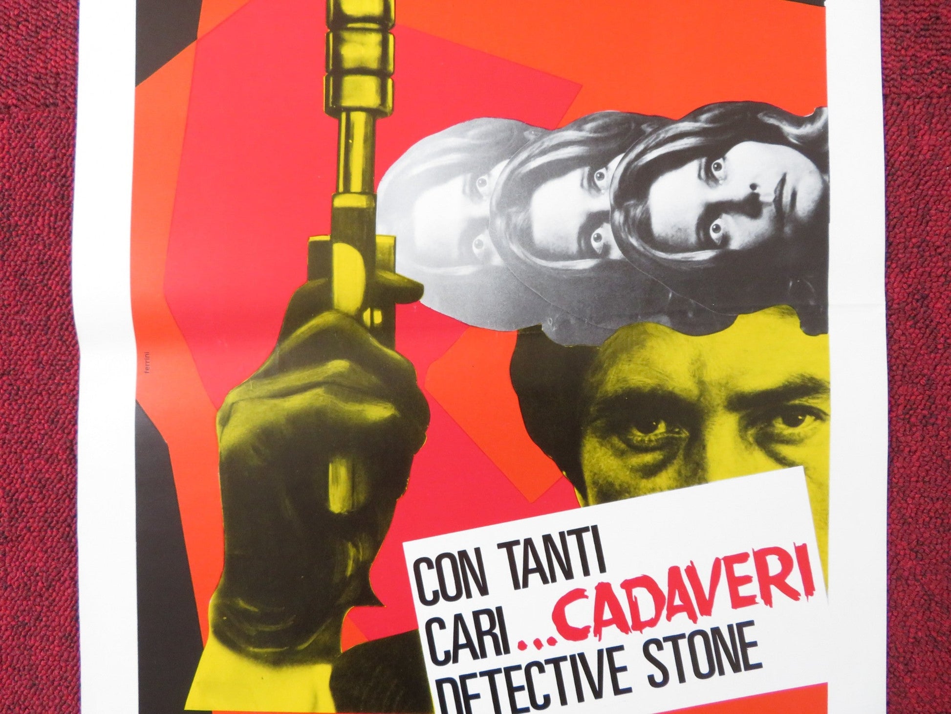 DETECTIVE STONE / BLACK EYE ITALIAN LOCANDINA POSTER FRED WILLIAMSON 1975 Rendezvous Cinema Movie posters