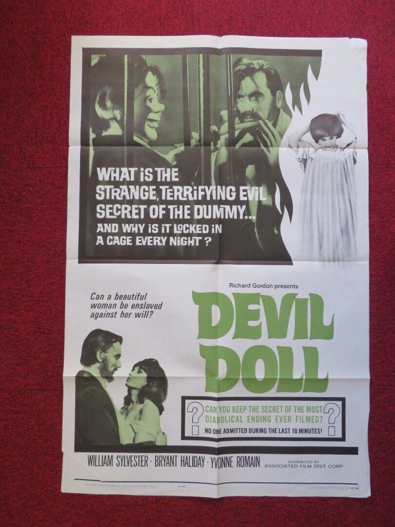 DEVIL DOLL FOLDED US ONE SHEET POSTER BRYANT HALIDAY WILLIAM SYLVESTER 1964 - Rendezvous Cinema