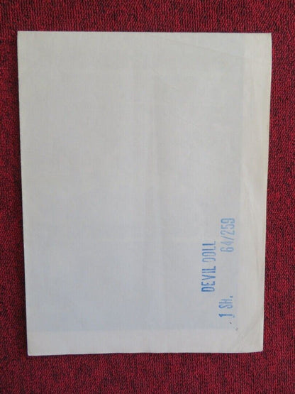 DEVIL DOLL FOLDED US ONE SHEET POSTER BRYANT HALIDAY WILLIAM SYLVESTER 1964 - Rendezvous Cinema