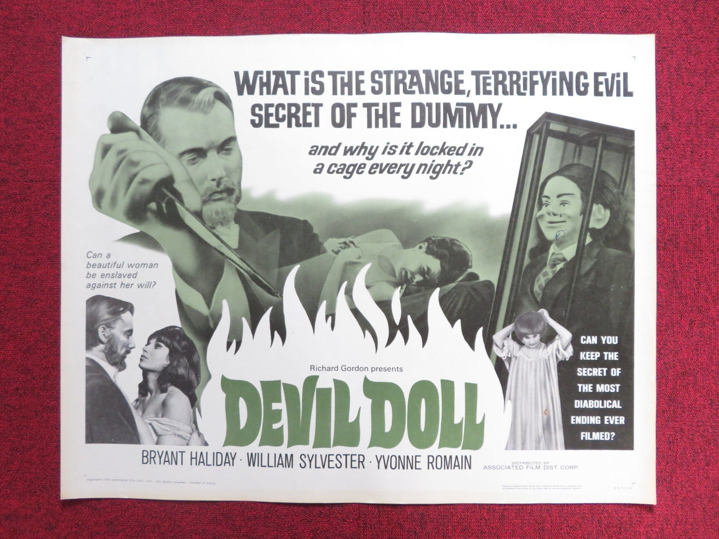 DEVIL DOLL US HALF SHEET (22"x 28") POSTER BRYANT HALIDAY WILLIAM SYLVESTER 1964 Rendezvous Cinema Movie posters